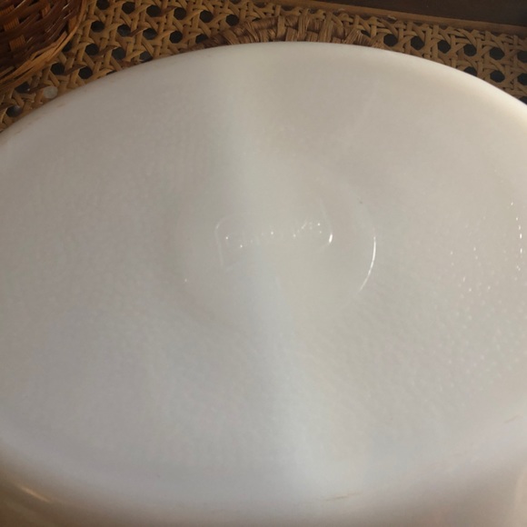 Vintage Glasbake Oval Divided Casserole White USA J2352 - Picture 7 of 11